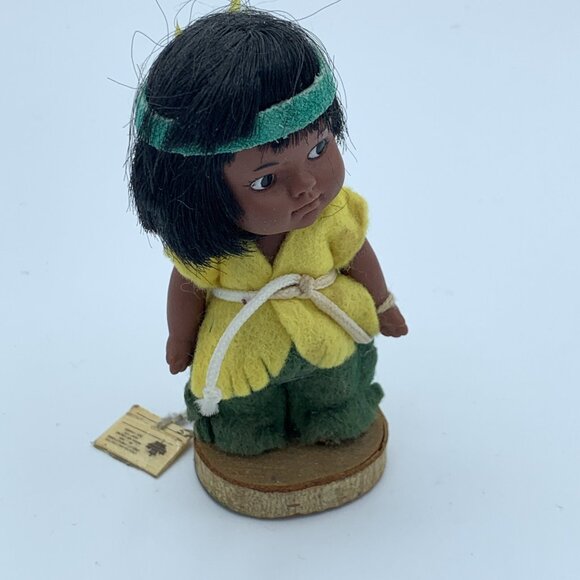 Canadian Indigenous Handmade Doll - Indien Art Eskimo Craft Vintage - Picture 2 of 10
